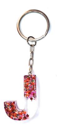 Swasti RESIN GLITTER KEYCHAIN-J Key Chain