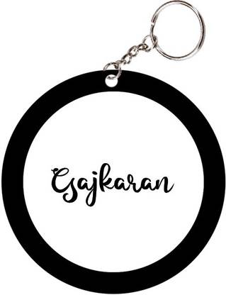 SY Gifts Gajkaran Name Black Keychain Key Chain