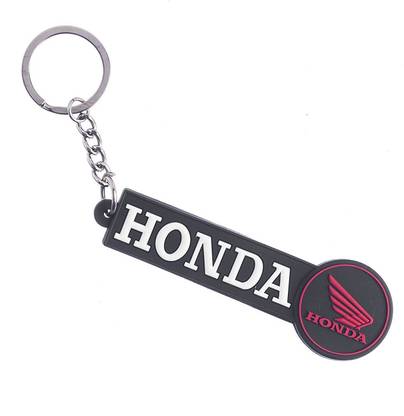 Honda Logo Dual Sided design Rubber Keychain for Car Bike Scooty Key Chain