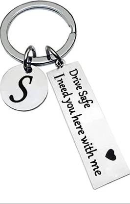 Myurawells Drive Safe Keychain Key Rings Gifts for Boyfriend Birthday Keychain Silver Key Chain