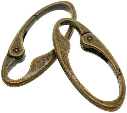 Lyla 2 Pieces Zinc Alloy Oval Carabiner Spring Snap Open Clips Hook Keychain Keyring Key Chain