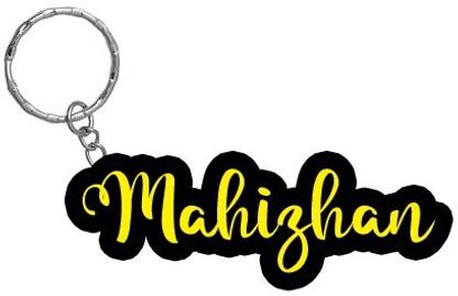 SY Gifts Mahizhan Name Black Yellow Name Keychain Key Chain