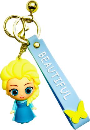 GKM Elsa Frozen Princess Character Keychain with strap for girls Key Chain