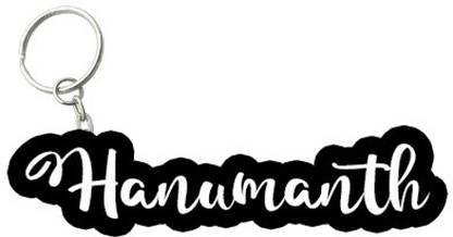 SY Gifts Hanumanth Black White Name Keychain Key Chain