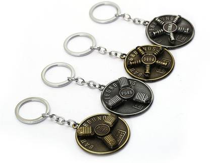 vien Revolving PUBG Game Military Bag & Grenade pubg mobile Armor Design-4PC COMBO Key Chain
