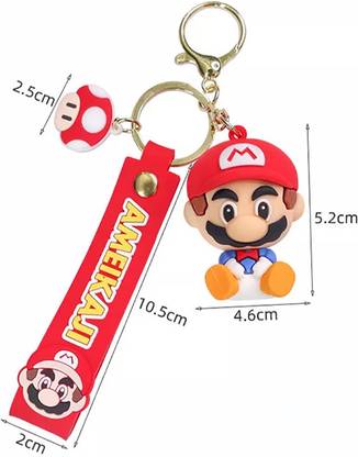 Buko Fashionable Silicone 3D Cute Cartoon Keychain Backpack Charms Key Chain