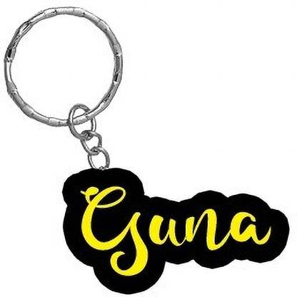 SY Gifts Guna Name Black Yellow Name Keychain Key Chain