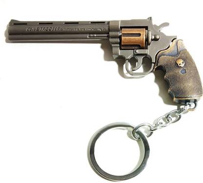 HappierYou Colt Python 357 Revolver PUBG Gun Keychain | Cover Gun Keychain Key Chain