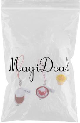 Lyla 3Pcs 1/6 Dollhouse Miniature Kitchen Food Dessert Juice Ice Cream Keychain Key Chain