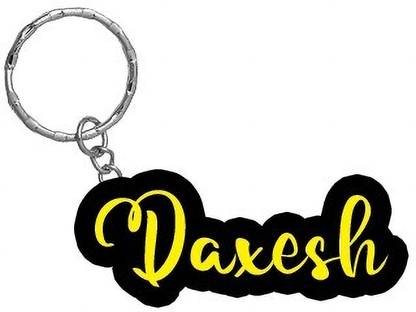 SY Gifts Daxesh Name Black Yellow Name Keychain Key Chain
