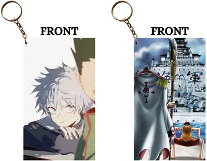 Hariyaali Enterprises LLP KILLUA STARING AT GON X WHITEBEARD AT MARINE FORD Unique Style 2 pcs Combo Key Chain