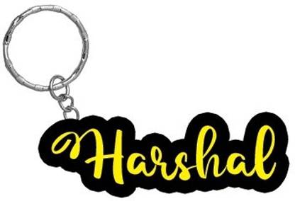 SY Gifts Harshal Name Black Yellow Name Keychain Key Chain
