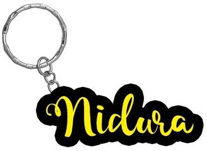 SY Gifts Nidura Name Black Yellow Name Keychain Key Chain