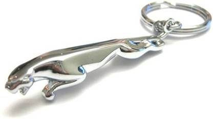 Blue Aura Jaguar Metallic Key Chain