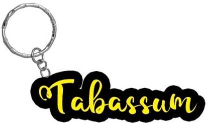 SY Gifts Tabassum Name Black Yellow Name Keychain Key Chain