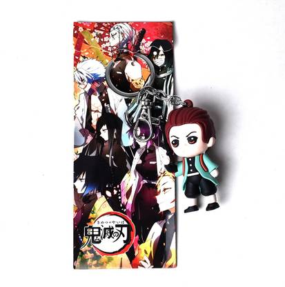 Daiyamondo Kamado Tanjiro Demon Slayer 3D keychain With Box Packing Made of Silicon Key Chain