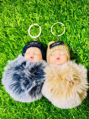 GKM Latest Design Sleeping Baby Doll commbo set keychain Key Chain