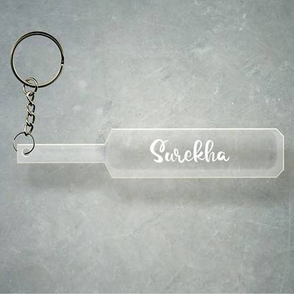 SY Gifts Cricket Bat Logo Design With Surekha Name Key Chain