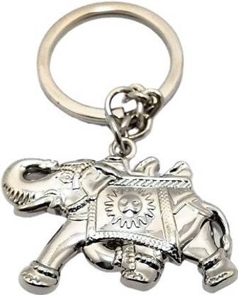 Blue Aura Rajwadi hathi Elephant Key ring Key Chain