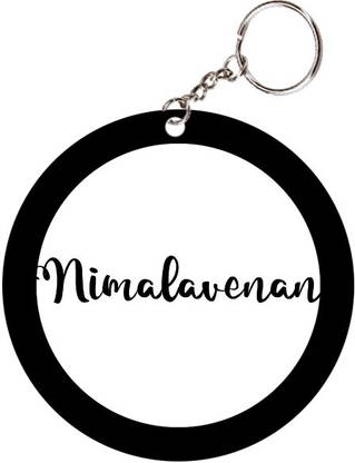 SY Gifts Nimalavenan Name Black Keychain Key Chain
