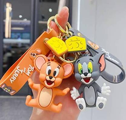 gtrp Tom and Jerry Cute 2 Piece Keychain | Keyring and Bag Hanging Accessory Key Chain