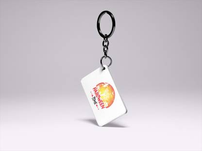 Rushaan Happy Halloween-Hunted House Evil Spirits-Printed acrylic Keychain(Pack Of 2) Key Chain