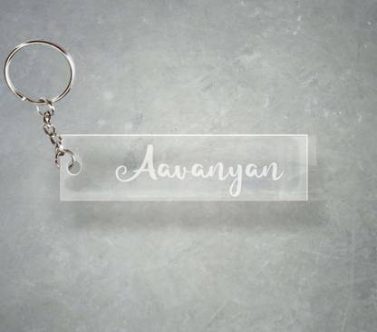 SY Gifts Aavanyan Name Transparent Engraving Keychain F1 718 Key Chain