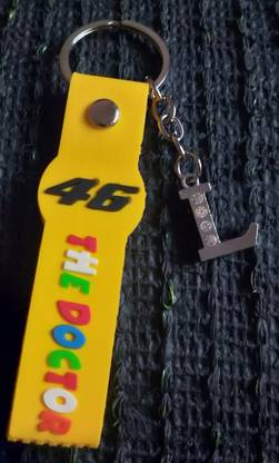 Meeko.com L Letter With Vr46 Patti Key Chain 4a Key Chain