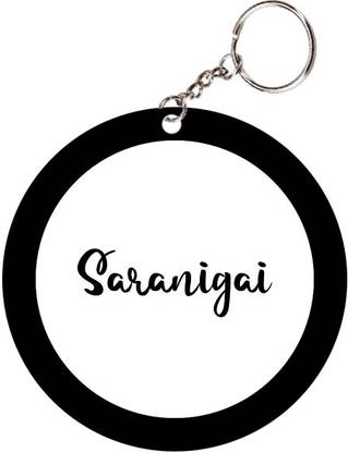 SY Gifts Saranigai Name Black Keychain Key Chain