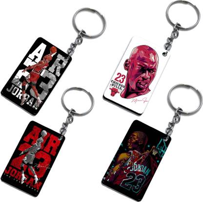Desi Bonkers Air Jordan Double side Printed keyholder For Car & Bike Key Chain