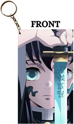 Hariyaali Enterprises LLP Demon Slayer MUICHIRO TOKITO NAME ON SWORD Key Chain
