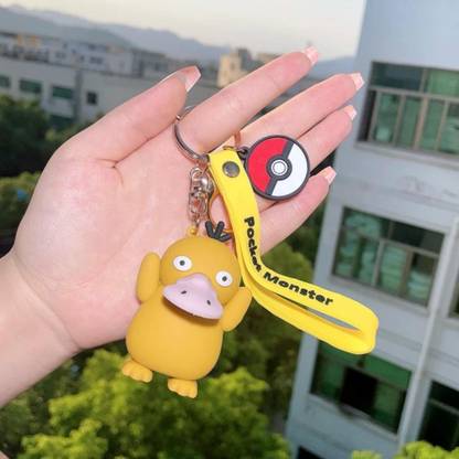 Mubco Pokemon Psyduck 3D Keychain | Strap Charm & Hook | PVC Cartoon Model Gift Key Chain