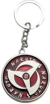Singh Varieties Naruto Anime Red Uchiha Sharingan Design Revolving Logo Key Chain
