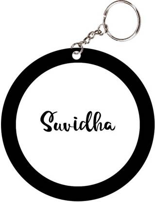 SY Gifts Suvidha Name Black Keychain Key Chain