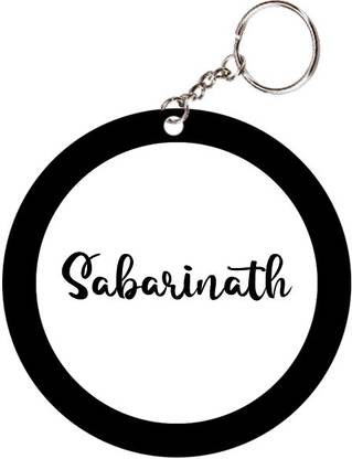 SY Gifts Sabarinath Name Black Keychain Key Chain