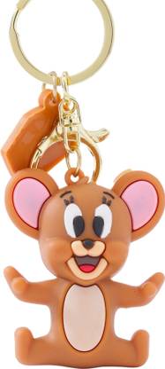 Paper Moon Jerry Keychain with Loop and Hook Keyring for Kids School Bag Car Bike Key Chain