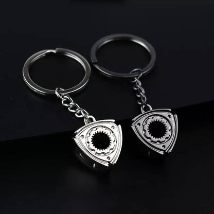 ingenious-gadgets ,Creative Auto Part Model Wankel Rotary Engine KeyChain Key Chain Ring-Silver Key Chain
