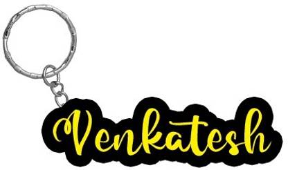 SY Gifts Venkatesh Name Black Yellow Name Keychain Key Chain