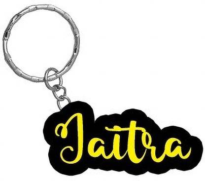 SY Gifts Jaitra Name Black Yellow Name Keychain Key Chain