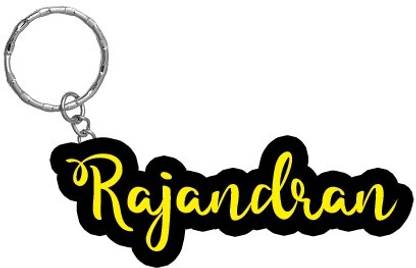 SY Gifts Rajandran Name Black Yellow Name Keychain Key Chain