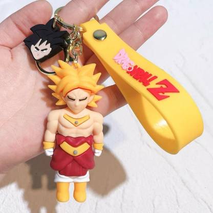 WHITE POPCORN Dragon Ball Z Broly 3D Keychain | Strap Charm & Hook | Key Chain