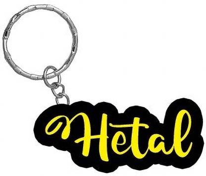 SY Gifts Hetal Name Black Yellow Name Keychain Key Chain