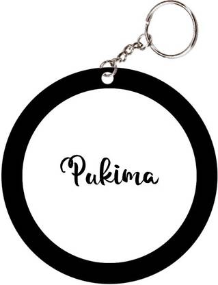 SY Gifts Pukima Name Black Keychain Key Chain