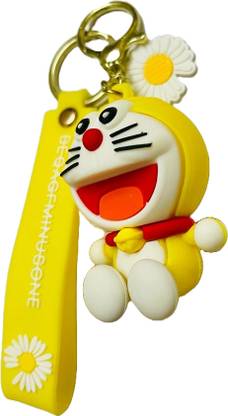 GKM Doremon premium quality 3D pvc keychain with strap charm key ring Key Chain