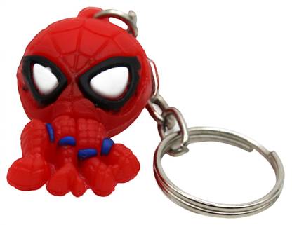 neoinsta shopping Small size Spiderman 3D PVC keychain for kids red color Key Chain