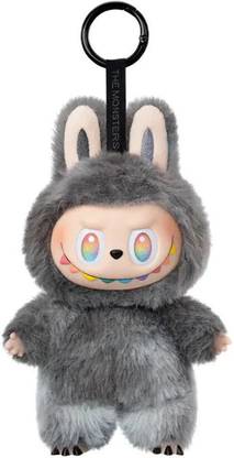 Buzzomart Kawaii Labubu Toy Blue Plush Toy - Soft Bunny Keychain Figure for Kids & Adult Key Chain