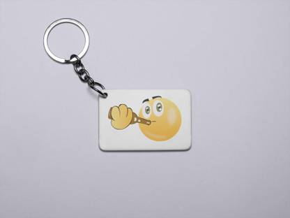 Shoppingara Chill Emoji Text With Full Chill- Printed Acrylic Keychains(Pack Of 2) Key Chain