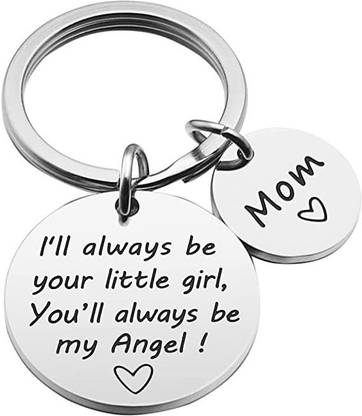Gifty Goodness Mom Keychain Gifts I'll Always Be Your Little Girl/Boy Key Chain
