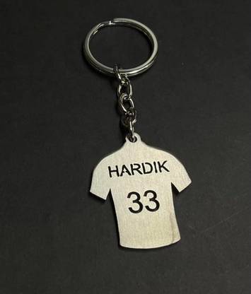 HappierYou Hardik Pandya Cricket jersey Metal Keychain Key Chain