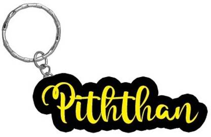 SY Gifts Piththan Name Black Yellow Name Keychain Key Chain